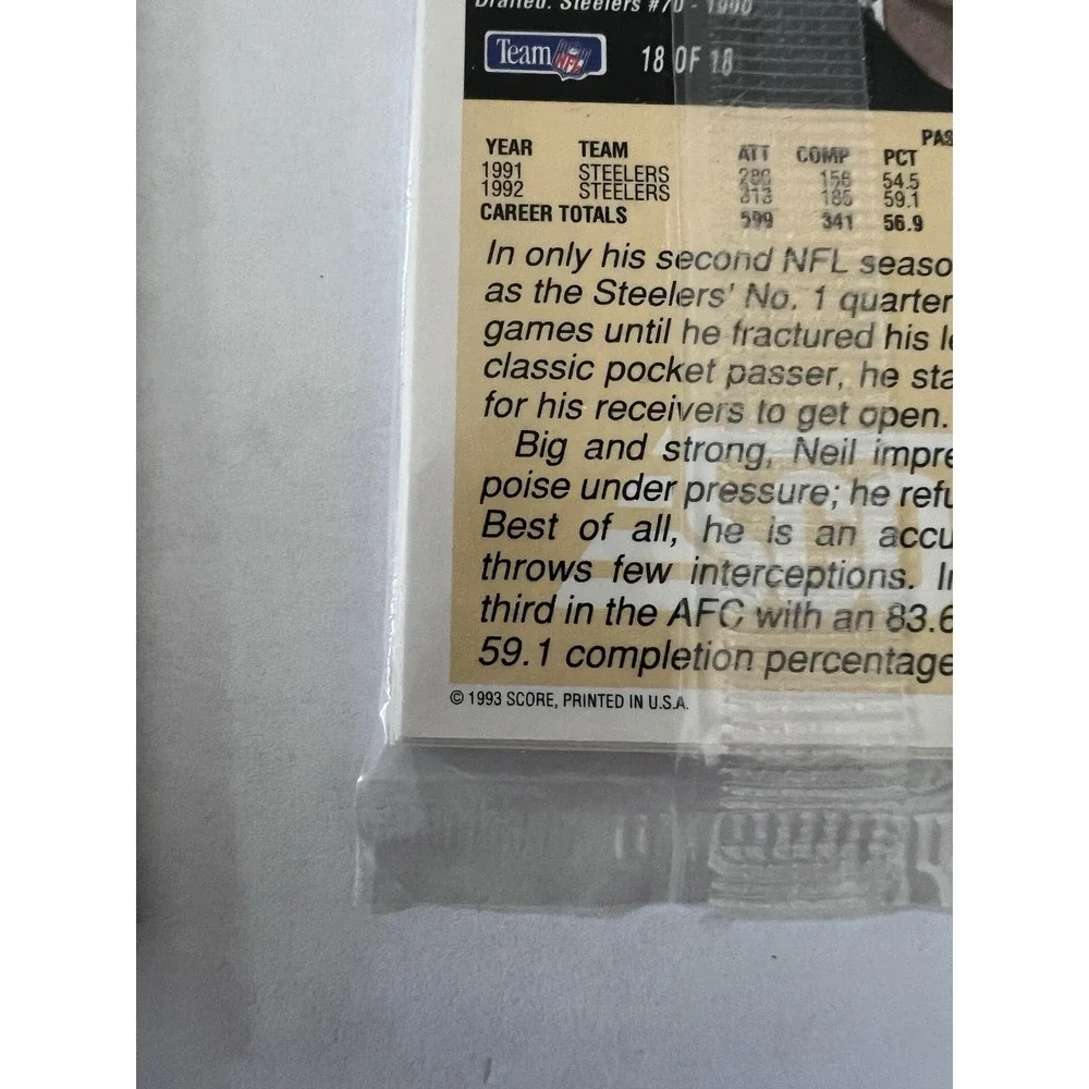1993‎ Score NFL Football Ore-Ida Cards 2 Sealed Unopened Pks Elway Aikman Favre